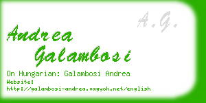 andrea galambosi business card